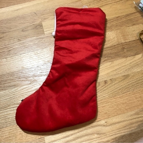 Fa La La Christmas Stocking Lights Embroidered NEW Red White - Picture 3 of 3